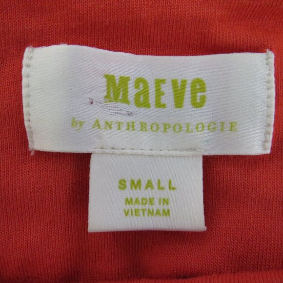 Anthropologie Maeve size Small Brianne Dress Orange Floral Print Cowl Sleeveless - Picture 2 of 6